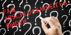 Beitragsbild des Blogbeitrags FAQ – Abschlussarbeiten binden
