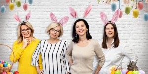 Beitragsbild des Blogbeitrags Die Osterhäsinnen von Telenova wünschen frohe Ostern! 
