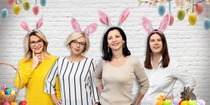 Beitragsbild des Blogbeitrags Die Osterhäsinnen von Telenova wünschen frohe Ostern!