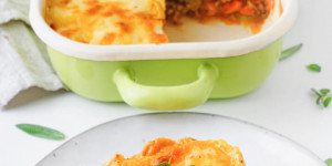 Beitragsbild des Blogbeitrags Gesunder Kartoffel Hackfleisch Auflauf – Leckeres Fitness Gericht