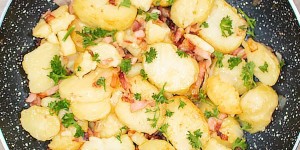 Beitragsbild des Blogbeitrags Bratkartoffeln with Bacon – German Fries Recipe