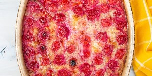 Beitragsbild des Blogbeitrags French Cherry Clafoutis