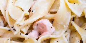 Beitragsbild des Blogbeitrags Quick Salmon Pasta Recipe
