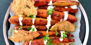 Beitragsbild des Blogbeitrags Tandoori Karotten mit Roti
