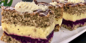 Beitragsbild des Blogbeitrags Heidelbeere-Vanille- Buchweizen-Schnitten (glutenfrei!)