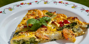 Beitragsbild des Blogbeitrags Bunte low carb Quiche (glutenfrei)