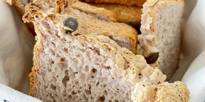 Beitragsbild des Blogbeitrags Glutenfreies Buchweizen Brot