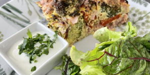 Beitragsbild des Blogbeitrags Schinken - Brokkoli - Auflauf (kalorienarm und glutenfrei)