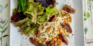 Beitragsbild des Blogbeitrags Risotto mit Nackthafer & Pilze