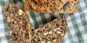 Beitragsbild des Blogbeitrags Nussbrot - low carb, glutenfrei und richtig gut