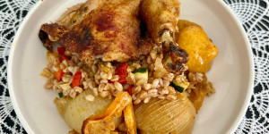 Beitragsbild des Blogbeitrags Orientalisches Zitronen-Huhn