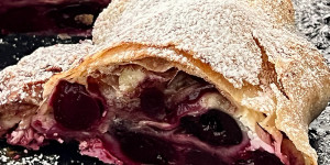 Beitragsbild des Blogbeitrags Gezogener Kirschen-Strudel 