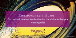 Beitragsbild des Blogbeitrags So textest du eine kreative Kontaktseite, die deine Anfragen verdoppelt!