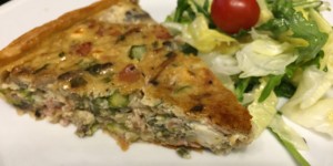 Beitragsbild des Blogbeitrags Spargel-Speck Quiche 