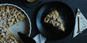 Beitragsbild des Blogbeitrags Apfeltarte mit Zimtstreusel