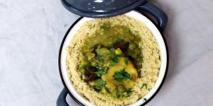 Beitragsbild des Blogbeitrags Tajine mit Artischocken, Erdäpfeln und eingelegten Zitronen