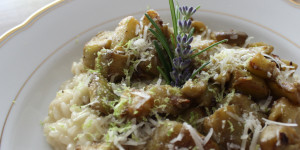 Beitragsbild des Blogbeitrags Risotto mit Aubergine und Zitrone 