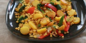 Beitragsbild des Blogbeitrags Kartoffel-Bärlauch-Pfanne