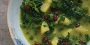 Beitragsbild des Blogbeitrags Kartoffel-Spinat-Kokoscurry