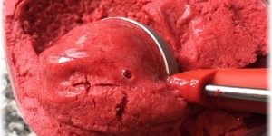 Beitragsbild des Blogbeitrags Brombeersorbet mit Honig