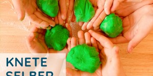 Beitragsbild des Blogbeitrags #4Wochengemeinsamdaheim – Tag 2 – Knete selber machen