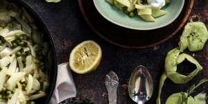 Beitragsbild des Blogbeitrags Kohlrabi and Peas with coconut milk and ginger