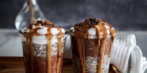 Beitragsbild des Blogbeitrags Healthy Coconut-Chocolate Chia Seed Pudding