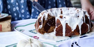 Beitragsbild des Blogbeitrags Pumpkin-Chocolate Swirl Bundt Cake