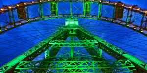 Beitragsbild des Blogbeitrags St.Patricks Day – Wiener Riesenrad ergrünt