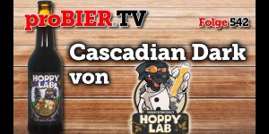 Beitragsbild des Blogbeitrags Cascadian Dark von Hoppy Lab | proBIER.TV – Craft Beer Review #542 [4K] 