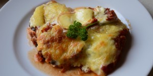 Beitragsbild des Blogbeitrags Thunfisch-Melanzani Lasagne