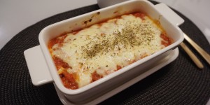 Beitragsbild des Blogbeitrags Vegetarische Lasagne mit Grünkern-Bolognese 