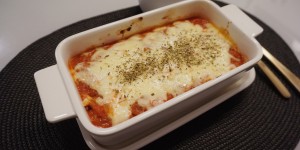 Beitragsbild des Blogbeitrags Vegetarische Lasagne mit Grünkern-Bolognese