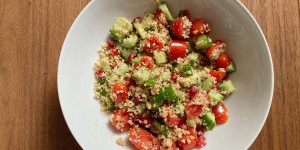 Beitragsbild des Blogbeitrags Walnuss „Couscous“ Salat