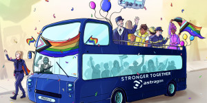Beitragsbild des Blogbeitrags stronger together – astragon Entertainment unterstützt Jugend-Organisation zum Pride Month 