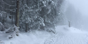 Beitragsbild des Blogbeitrags Winterwandern: von Schwarzenberg zur Lustenauer Hütte 