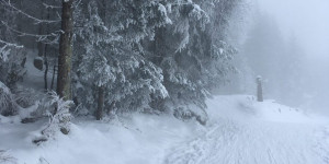 Beitragsbild des Blogbeitrags Winterwandern: von Schwarzenberg zur Lustenauer Hütte