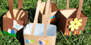 Beitragsbild des Blogbeitrags Osterkörbchen Upcycling