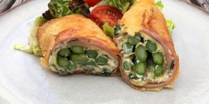 Beitragsbild des Blogbeitrags Cordon bleu vom grünen Spargel 