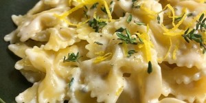 Beitragsbild des Blogbeitrags Farfalle al formaggio 