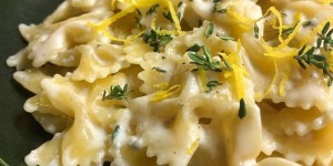 Beitragsbild des Blogbeitrags Farfalle al formaggio