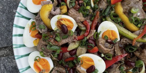 Beitragsbild des Blogbeitrags Steirischer Rindfleischsalat mit Käferbohnen