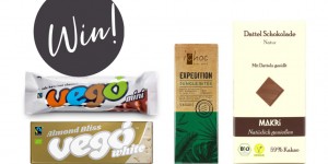 Beitragsbild des Blogbeitrags Give-Away! Gewinnt ein veganes Bio-Schokoladen-Package! 