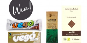 Beitragsbild des Blogbeitrags Give-Away! Gewinnt ein veganes Bio-Schokoladen-Package!