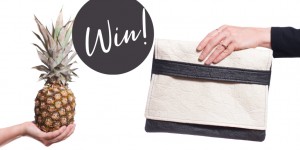 Beitragsbild des Blogbeitrags Give-Away! Gewinnt eine vegane Clutch aus Piñatex von ANJA LAUERMANN!