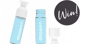 Beitragsbild des Blogbeitrags Give-Away! Gewinnt eine Dopper Glass in Weiß!