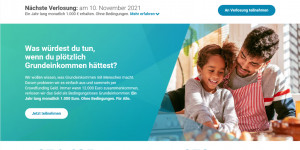 Beitragsbild des Blogbeitrags Gewinnt 27 „Grundeinkommen“ im Wert von jeweils 12.000 Euro!