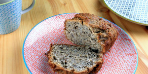 Beitragsbild des Blogbeitrags Supereasy veganes Haselnuss-Bananenbrot 