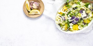 Beitragsbild des Blogbeitrags Lila Laune Kartoffelsalat zum Grillen
