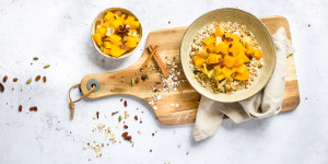 Beitragsbild des Blogbeitrags Seasonal Foodies – süsses Kürbis Apfel Kompott